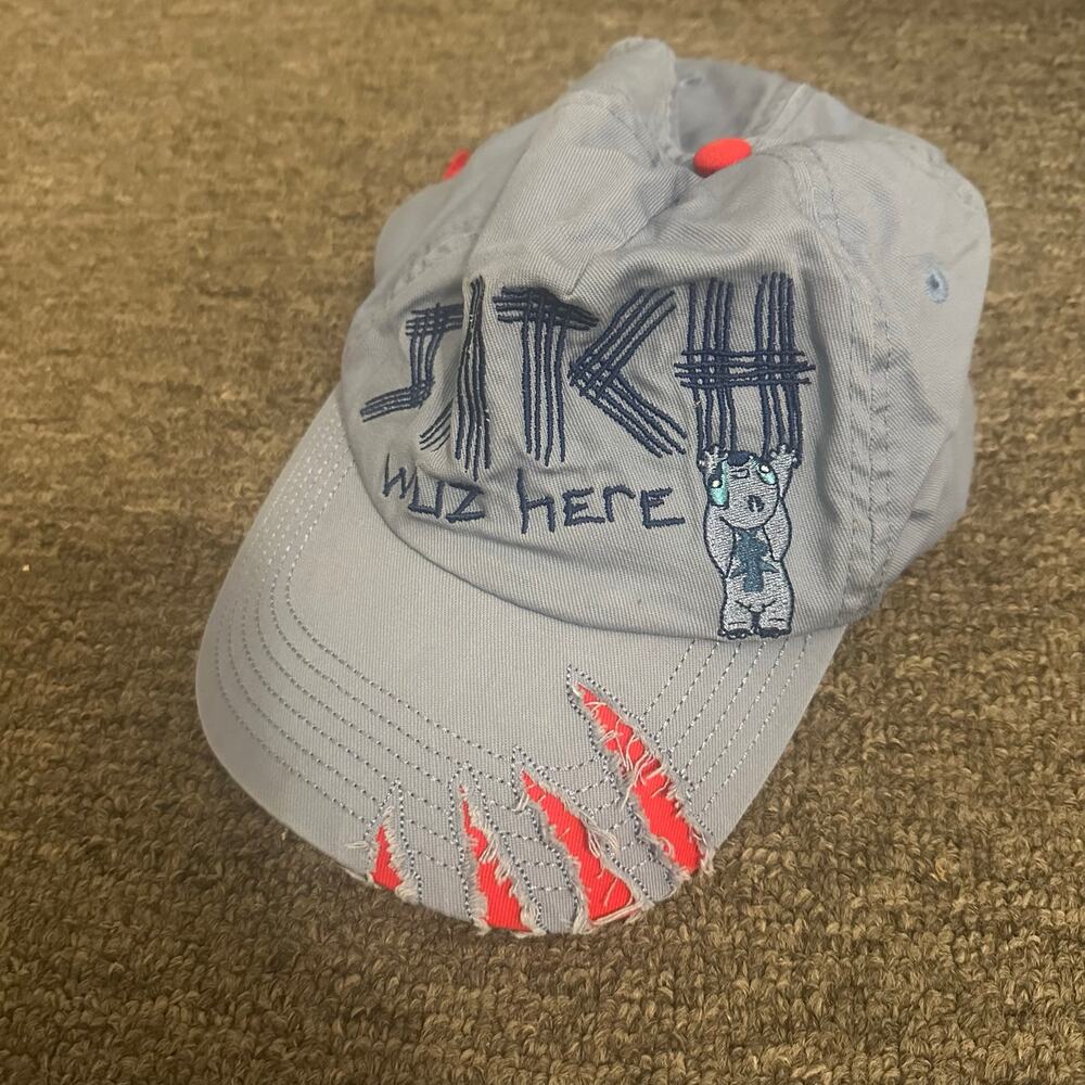 Disney Parks Stitch Wuz Here Baseball Cap Hat Youth